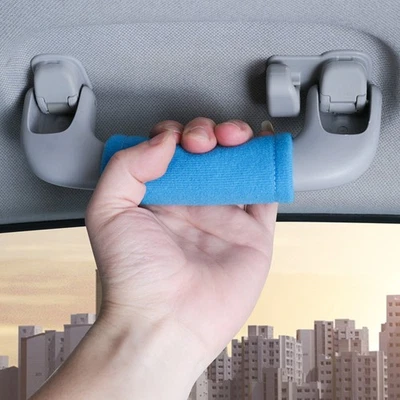 4pcs Car Interior Roof Handle Protective Cover Grab Cover Soft Plush Universal - Image 1 of 4