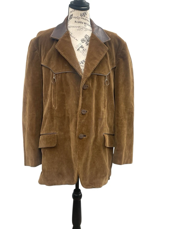 Vintage Cortefiel Men’s Brown Corduroy Jacket, Size 42, GUC, Made In Spain - Image 1 of 4