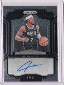 DAVID DUKE JR. NBA Spurs 2024-25 Panini Prizm Penmanship Auto #PNM-DDJ Card - Picture 1 of 2