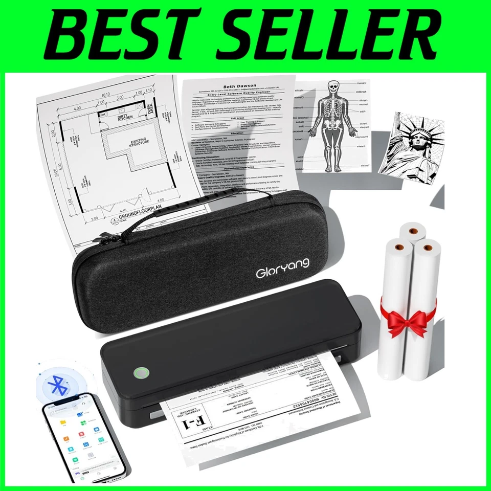 Thermal Bluetooth Printer - Travel Size, Carry Case Included - Image 1 of 4