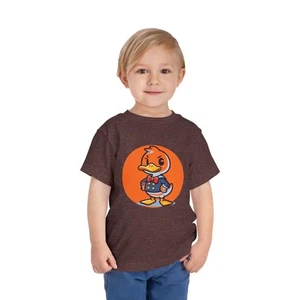 Cute Cartoon Duck Toddler Tee, Fun Kids T-Shirt, Playful Shirt, Birthday [...] - Picture 1 of 55