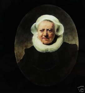 Glass Magic Lantern Slide PAINTING OF A WOMAN C1910 ART PHOTO - Picture 1 of 2