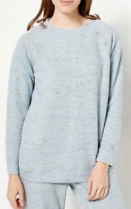 Cuddl Duds Women’s Quilted Knit Raglan Pullover Blue Size Large Never Worn - Picture 1 of 12