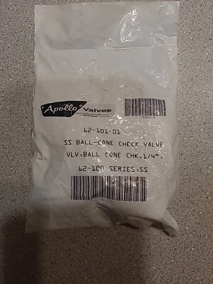 Новый обратный клапан APOLLO 62-101-01 / 6210101 1/4 дюйма - Изображение 1 из 3