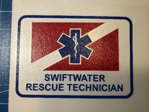 Swiftwater Rescue Technician Vinyl Decal - EMS - Fire - Picture 1 of 2