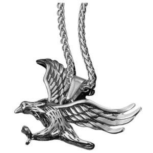 Hip Hop Necklace Punk Necklace Vintage Pendant Chain Eagle Necklace for Men - Picture 1 of 10