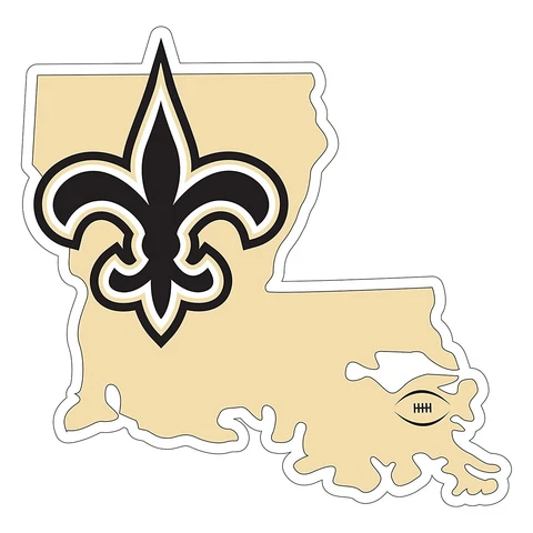 New Orleans Saints Die Cut Magnet State Outline 9 Inches NEW NFL Free Shipping! Cover