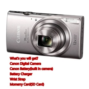 Canon PowerShot ELPH 360 HS WiFi 12x Optical Zoom 20.2 MP Digital Camera - Picture 1 of 11