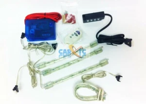 Kit de 4 piezas LED azul de 6" debajo del tablero/asiento/coche y motocicleta efectos de neón flexibles - Imagen 1 de 7