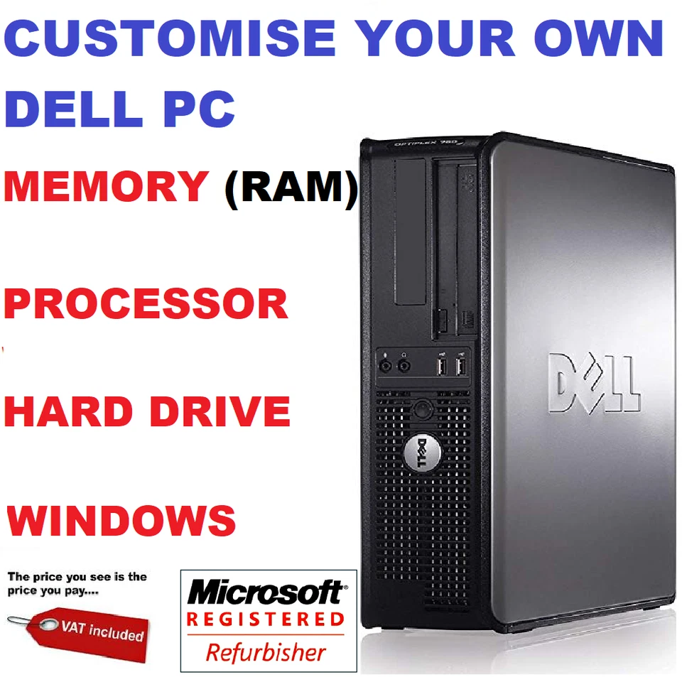 FAST DELL OPTIPLEX COMPUTER TOWER DESKTOP PC CUSTOMISE RAM HDD PROCESSOR WINDOWS - Image 1 of 2