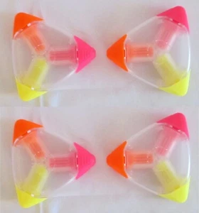 4 - Dreifarbig Dreieck EZ Grip Textmarker Stift Marker 4er Set!! :) - Bild 1 von 8