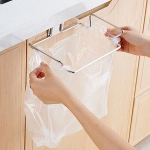 Kitchen Trash Rack Cabinet Door Garbage Bags Holder Stainless Steel Garbage Rack - Picture 1 of 13