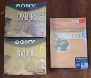 2 -SONY DVD-R 10 pk 120 MIN 4.7 GB DISCO EN BLANCO GRABABLE JOYA ESTUCHE NUEVO SELLADO - Imagen 1 de 1