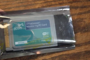 3Com OfficeConnect 3CRWE154G72 Wireless 11g PC Card Silver Black 802.11g 54Mbps - Afbeelding 1 van 2