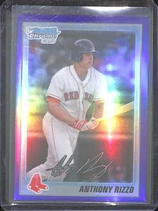 2010 Bowman Chrome Purple Refractor BCP101 Anthony Rizzo No 371 of 999 - Picture 1 of 2