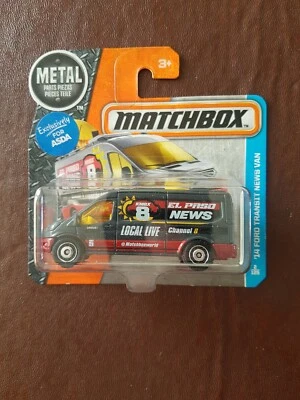 Matchbox '14 Ford Transit News Van - El Paso - Short Card 2/125 - Asda Exclusive - Image 1 of 2