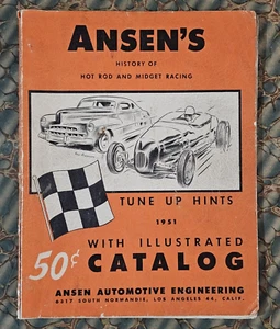 Auto Parts CATALOG 1951 vtg ANSEN Speed Shop Custom Hot Rod Drag Racing old car  - Picture 1 of 13