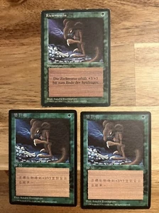 MTG - Giant Growth x3 - FBB Revised/4th German / Chinese - Picture 1 of 2