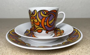 3pc Cup , Saucer & Plate Set - Rorstrand Sweden VDN P555 HIPPI GUL - Picture 1 of 6