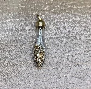Vintage 14KT Yellow Gold, Gold Dust Pendant - Picture 1 of 4