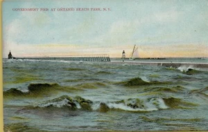 Government Pier at Ontario Beach Park NY Postcard C14 - Picture 1 of 2