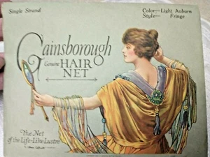 Vintage 1920's Gainsborough Genuine Hair Net Original New In Package - Picture 1 of 6
