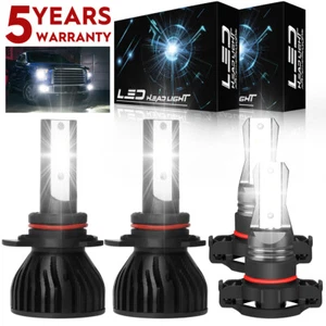 For Jeep Cherokee 2014-2015 LED Headlight & Fog Light Bulb Combo Clear White P4C - Picture 1 of 18