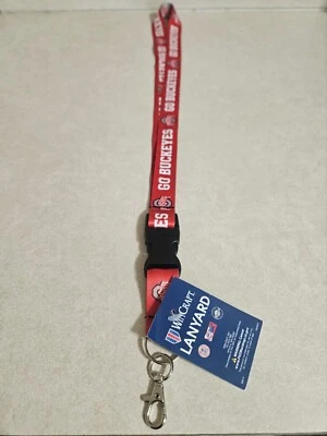 NWT Ohio State Buckeyes 22 Inch Crossfade Lanyard [NEW] NCAA Key Chain Id Holder - Image 1 of 4