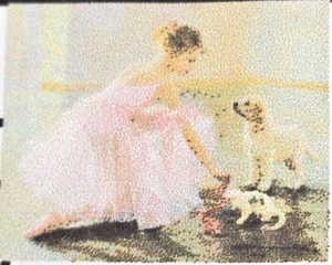 Pintura Diamante 5D - Linda Bailarina Niña con Cachorros 12" x 16" - Imagen 1 de 4