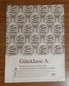 Seltene Werbung INTEL CELERON Prozessor - Güteklasse A - Eier 1998 - Afbeelding 1 van 1