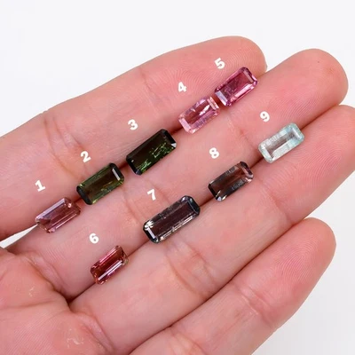 天然 AAA 碧玺切割散装宝石套装,天然多碧玺 — 第 1/3 张图片