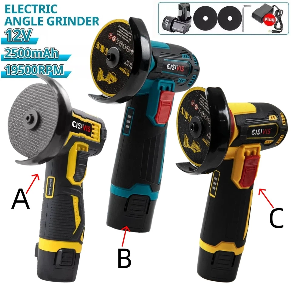 Akku Winkelschleifer 12V Trennschleifer Schleifmaschine Flex Mit 2 Batterien DHL - Bild 1 von 4