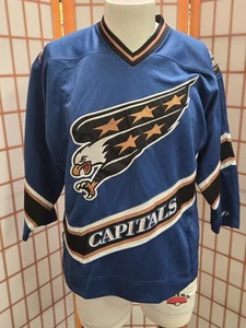 Vtg 90s Pro Player Washington Capitals Screaming Eagle NHL Hockey Jersey Sz L/XL - Picture 1 of 11
