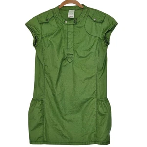 SKFK SkunkFunk Vintage 90s Y2k Obeaka Green Button Front Utility Tunic 3 M - Bild 1 von 12