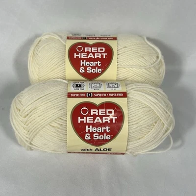 2 madejas corazón rojo y suela con hilo de aloe marfil 3115 Foto 1 de 4