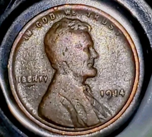 1914 Lincoln Wheat Penny Semi Key Date Heavy Planchet Error..Plus Free  - Picture 1 of 3