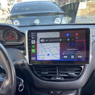 LEEKOOLUU Radio Coche Peugeot 208 2008 2012-2018 Android 15.0 Apple Carplay GPS 2G+64GB