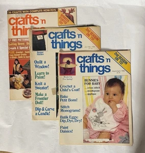 Crafts'n Things Magazine Vintage Lot Of 3 1984 Gifts Crochet Jewelry Patterns - Bild 1 von 4