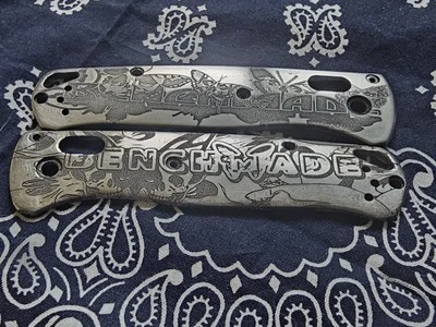 Benchmade Bugout 535 Deep Laser Engraved Flytanium Titanium Scales - Image 1 of 4