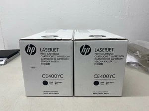 HP LaserJet CE400YC (lot of 2) Toner Cartridges - Black - BRAND NEW