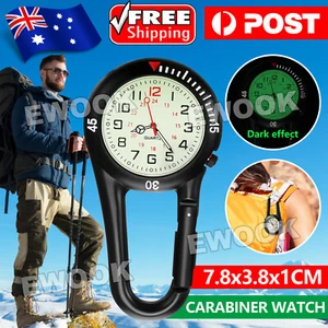 Clip on Carabiner Luminous Face FOB Digital Watch for Sport Nurses Paramedics OZ - Picture 1 of 9