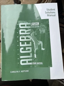 Student Solutions Manual Larson/Neptune Elementary Algebra - Picture 1 of 3