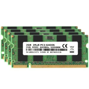 8GB Ktt 4x 2GB DDR2 800MHz PC2-6400S 2Rx8 200Pin Non-ECC SODIMM Laptop RAM UK - Picture 1 of 8