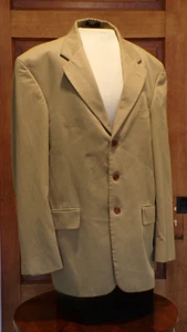 Nautica Men's Khaki 3 Button Cotton/Poly Blend Sport Coat Blazer Size 42R Lined - Picture 1 of 10
