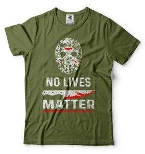 Friday 13th Jason No Lives Matter Funny Halloween Camisa Hombre Camiseta - Imagen 1 de 9