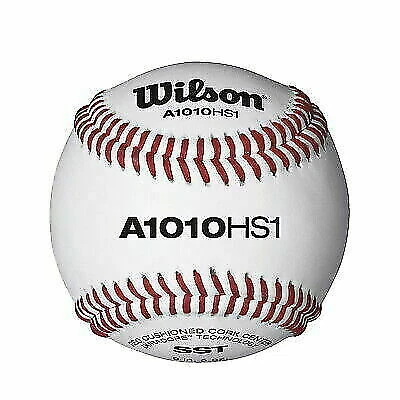 Wilson A1010 HS1 High School Baseball -12 Piece, White