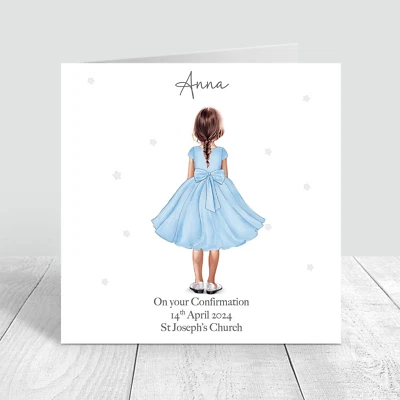 Girls Confirmation Card Handmade Personalised Girls Granddaughter Daughter 938 - Image 1 of 4