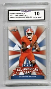 2017 LEAF DRAFT ALL AMERICAN DESHAUN WATSON ROOKIE FB CARD CLEVELAND BROWNS - Picture 1 of 1