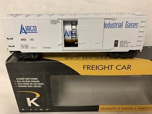 K-LINE BY LIONEL AIRCO BOXCAR & INTERIOR ALUMINUM TANK! O SCALE FREIGHT TRAIN
