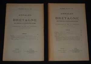 Annales de Bretagne, Tome XLI, n°1 et 2 + n°3 et 4 - 1938 - Photo 1/1
